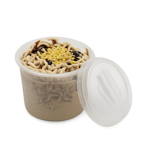 Spaghetti-Eis Haselnuss